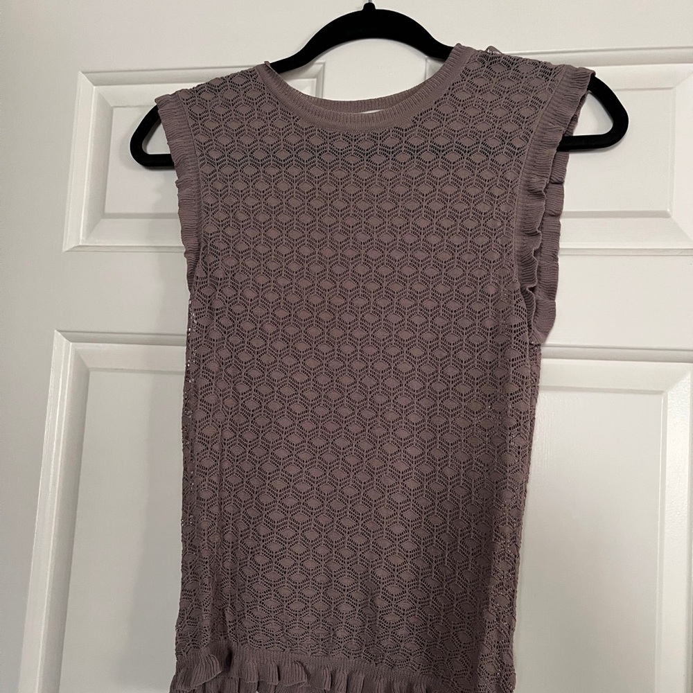 Moon River Sleeveless Knit Top - Mauve